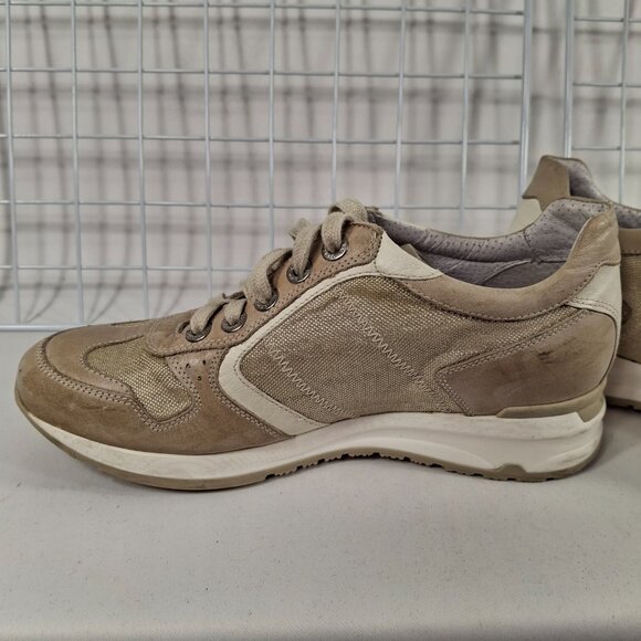 Nero Giardini Italian Fashion Sneakers Women  Sz38(7.5) Gold Sparkle MSRP $240 - Picture 8 of 16